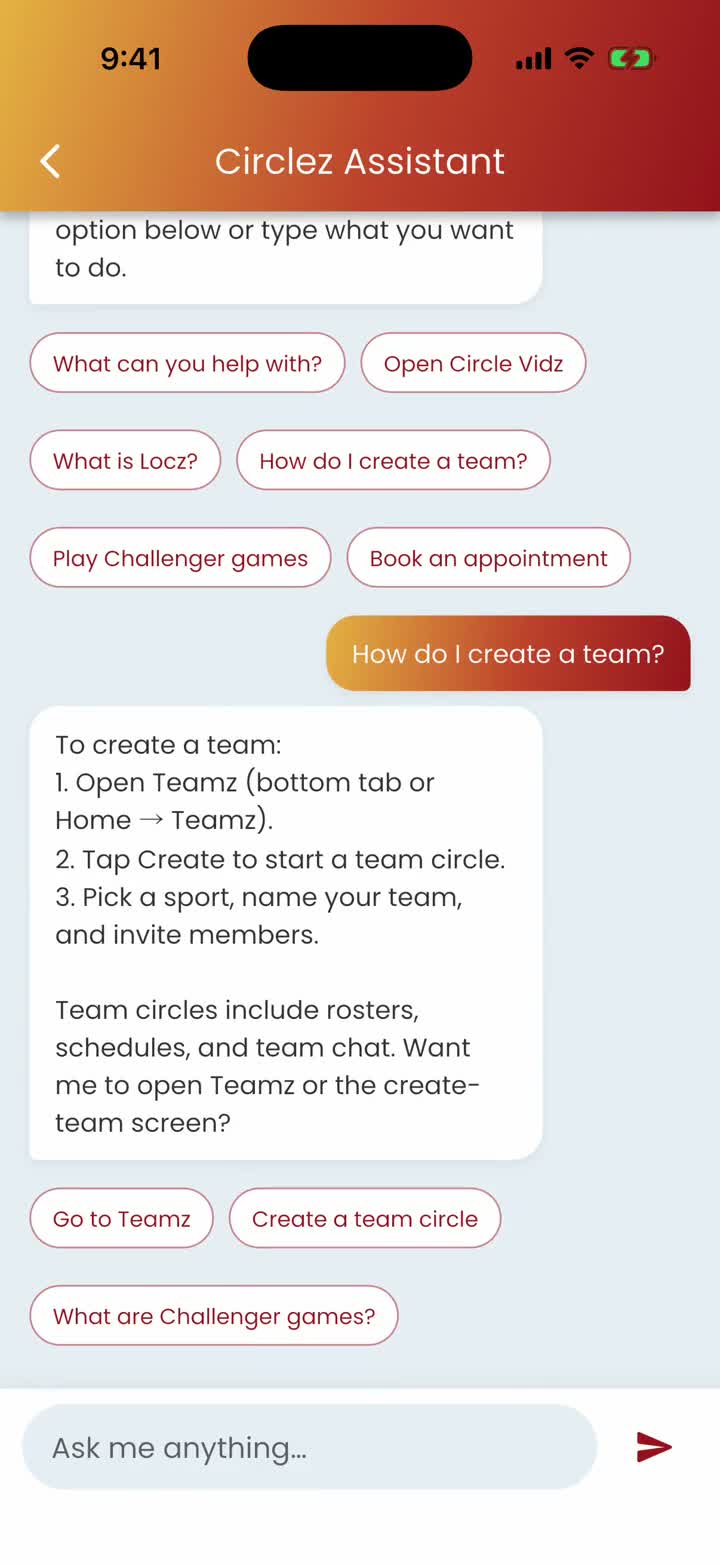 Circlez conversational assistant